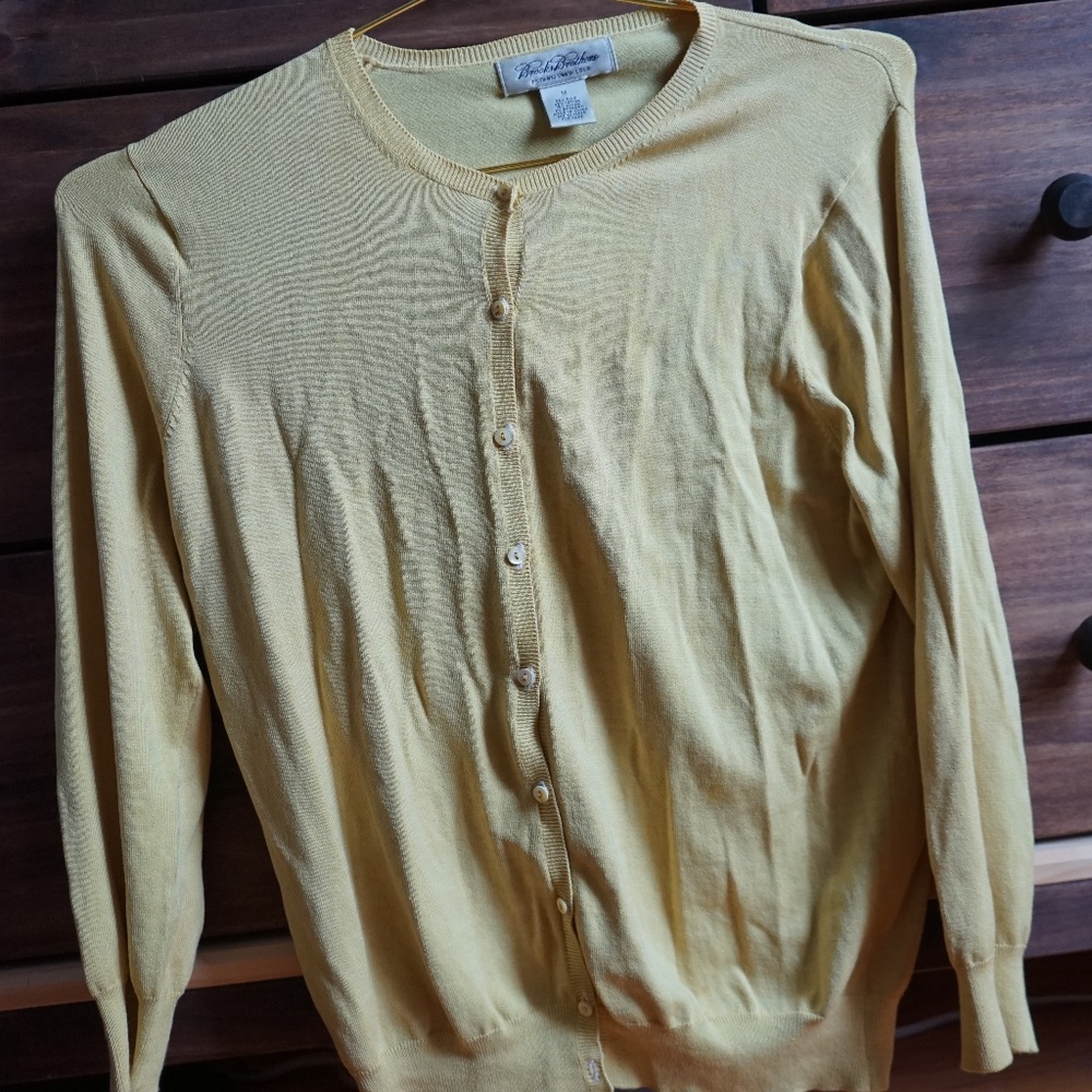 Silk Brooks Brothers Cardigan - Size M - Vintage - Naturally Dyed